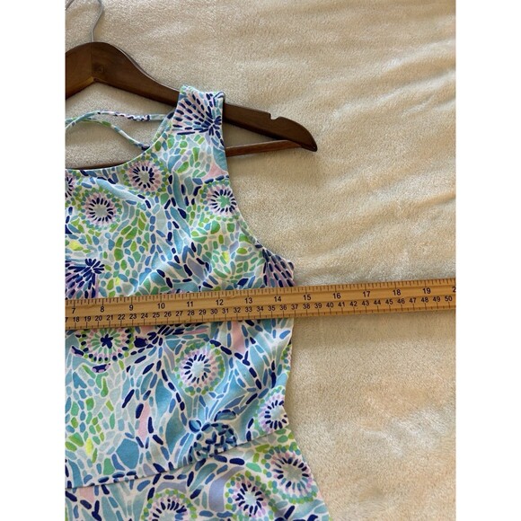 Lilly Pulitzer Girls Dress Size 16 Caprice Blue Ibiza Open Water Turtle Seashell - Picture 7 of 9